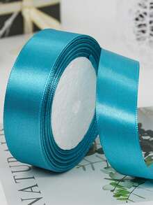 1 Roll Peacock Blue Double-Sided Satin Ribbon, Peacock Blue, Teal, Turquoise Blue, Emerald Teal, Peacock Teal, Dark Cyan, Blue‑Green,Width 1cm/1.5cm/2c/2.5cm/3cm/4cm/5cm/7.5cm/10cm, Length 22m, High Gloss Peacock Blue Satin Ribbon, Floral Packaging Ribbon, Suitabl Gifts, Gift Wrapping, Clothing - Peacock Blue High-gloss Satin Ribbon - View 19