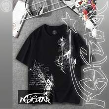Premium 100% Cotton ASHSTAR "Gothic Witch" T-Shirt - 黑色 - 查看 2