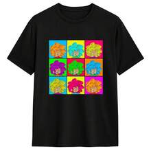 Camiseta M1ens T Shirt PPumuckls T Shirts HarA1Juku Summer T1EEs Vintage Cotton Clot1hing Tallas grandes 6XL 220G Camiseta de manga corta de algodón puro para hombres y mujeres, tejido grueso, resistente a las arrugas y que no se deforma fácilmente. Estilo sencillo y versátil, ligero y transpirable, perfecto para ir al trabajo, viajar, acampar, ir de compras y para el tiempo libre diario. - Negro - Ver 1