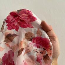 Plus Size Elegant Floral Print Cutout Dress, Spring/Summer - Multicolor - Ver 8