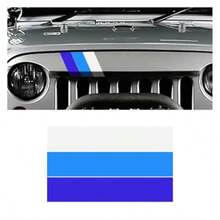 10 Inch Classic Retro Style Tri-Color Stripe Sticker Decal For  Tacoma 4Runner Tundra Exterior Interior Decoration On Grille, Fender, Hood, Side Skirt, Bumper, Dashboard Vibrant Red-White-Blue Design - Màu xanh lam - Xem 1