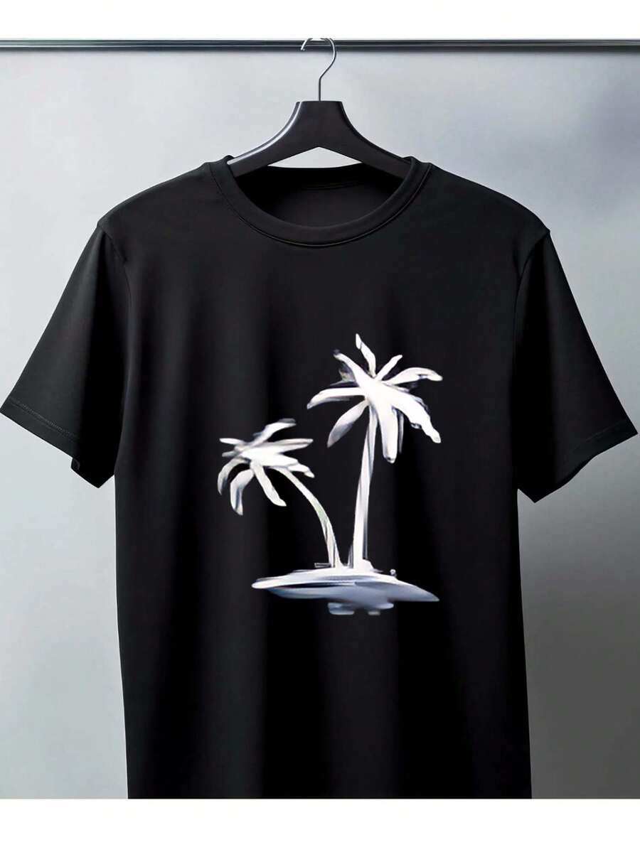 Camiseta unisex, para hombreBlackT-camisa:MisteriosoPalmaÁrbolesencendidoOVNIGráfico, ropademujerblusasparadamacasualescamisasdemujerblusablusasparamujercamisas, GráficasimpresoAmigable con la piel, estilo de los 90Retro, Ropa Urbana, De ModacasualCamisetas, GráficasimpresoAmigable con la piel, estilo de los 90Retro, Ropa Urbana, De Modacasualcamisetas - Negro - Ver 1