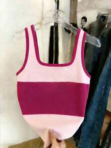 Camiseta ajustada con estampado de lunares para mujer, talla grande vendida - Rojo - Ver 2