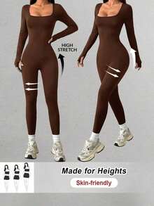 Women Long Dresses - Brown - View 6