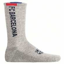 FC Barcelona Chaussettes Unisex, Lot de 7 – Chaussettes de tennis, logo lettrage, mélange de coton, unies - Multicolore - Voir 2