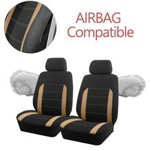 9pcs Polyester Car Seat Covers, Compatible With Airbags, Universal Seat Cushions, Fit For Various Car Seats, Auto Accessories, New Design For Women, Complete Car Seat Cover Set - Pink - View 11