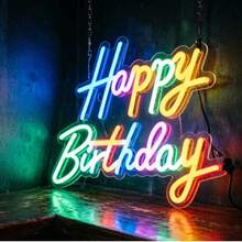 1pc Happy Birthday Neon Light/Pink Light/Cool White LED Neon Wall Decor, USB & Battery Powered Letter Lamp Sign, Home Bedroom Bar Club Birthday Party Decoration Birthday Gift Light - Happy Birthday Light Sign - View 14