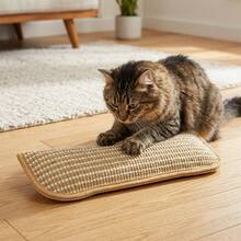 1個劍麻貓抓板貓薄荷枕頭玩具 互動抓墊 咬咬玩具 自我娛樂用 耐用護牙貓薄荷產品 讓貓咪快樂健康 適合貓主人 貓咪運動與休息 培養抓撓習慣 - 彩色 - 查看 2