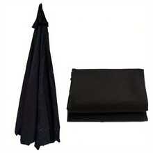 Toldo de repuesto para sombrilla de patio de poliéster resistente - Resistente a los rayos UV y la lluvia, plegable para uso en jardín al aire libre - negro - Ver 19