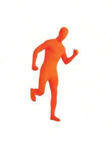 1 Set Full Body Zentai Suit, Spandex Skin-Tight Jumpsuit, Cosplay Invisible Outfit, Stage Performance Wear - White - View 4
