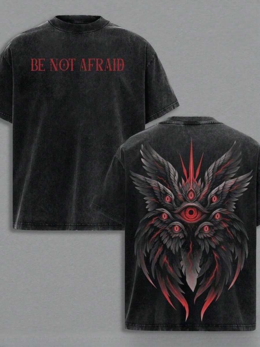 Novedosa camiseta retro de manga corta con efecto lavado, diseño deportivo casual con cuello elástico, top de verano transpirable adecuado para actividades al aire libre y uso diario, lavable a máquina, ajuste cómodo, estilo urbano, tela elástica, ideal para atletas, corte holgado, camiseta ligera, camiseta estampada, para entusiastas del streetwear. - Negro - Ver 1