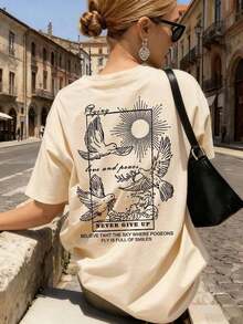 Camiseta holgada de fe cristiana para mujer, camiseta de cuello redondo cómoda y elástica impresa con "Ezequiel 36:26", corazón anatómico y versículo bíblico, religiosa estética viral, adecuada para la iglesia, el estudio bíblico, la comunión juvenil y la devoción diaria casual de verano Playeras Deportivas Para Mujer - Estilo II - Ver 10