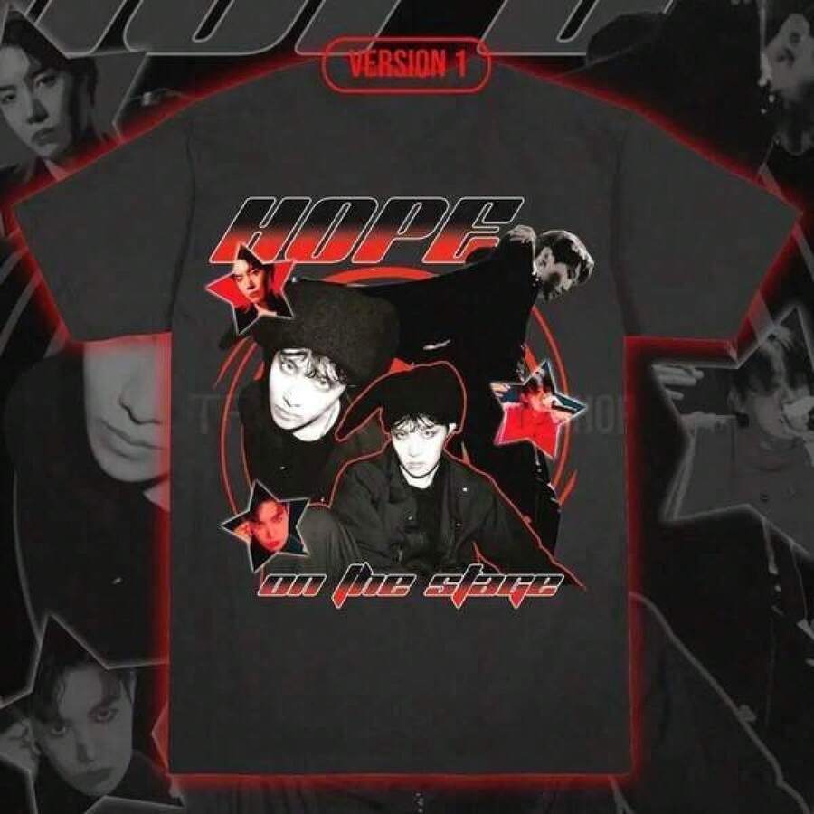 Una camiseta de manga corta para mujer, moderna, elegante, de inspiración retro y corte holgado, perfecta para actividades al aire libre en primavera y verano. 1 camiseta de concierto de JHope Hobi, merchandising de Hope on the Stageblusas para mujer,blusas casuales para dama,tops,, mujer premium,y2k 4VO7,Premium Soft Pure Cotton Short Sleeve Top, Casual Relaxed Fit Fashion Piece For Young Female Women, Ideal For Street Fashion School Daily Beach Travel Outdoor Dating Simple Casual Clothestops elegantes playeras de niña tropicoqueta karol playeras de mujer tops de mujer tops de mujer ropa de niñas de 35 años ropa deportiva de mujer - Negro - Ver 1