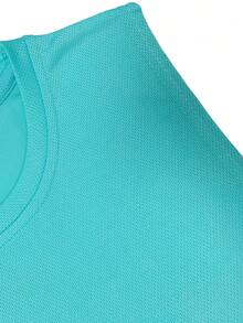 1pc Men's Summer Solid Color Basic Fitness Training Sleeveless Tank Top Sports - Mint Blue - View 6