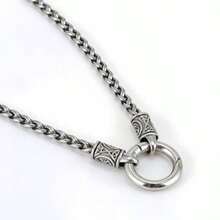 1pc Stainless Steel Dragon Bone Necklace, New Item, Suitable For Daily Wear And Gift Giving - One Size - View 6
