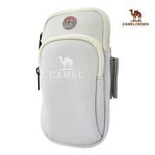 CAMEL CROWN 男女通用跑步臂带手机支架，户外运动臂包 - 乳白色 - 查看 4