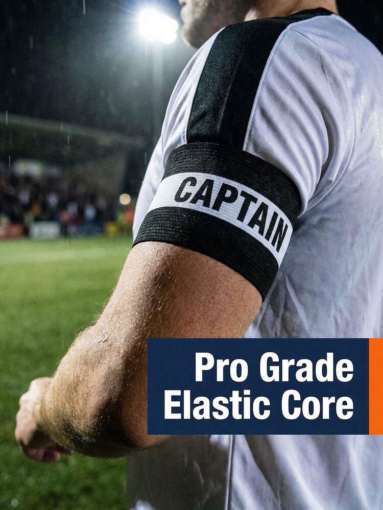 Captain Armbands For Sports Football Match Armband Adjustable Player Armbands Durable Elastic Design Exclusive For Team Captain Suitable For Outdoor Playground Activities Soccer Rugby Basketball Volleyball Team Sport Football Accessories - Multicolor - View 6