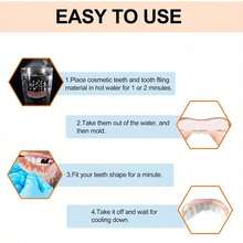 2Ps Non-Dental Aesthetic Tooth Veneers - Easy  Complete Smile Covers For Top & Bottom Teeth - Ideal Present For Valentine'S Day, Mother'S Day, And Father'S Day - Peach - View 7