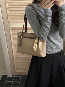 New Arrival Luxury Graphic Pattern Versatile Women Shoulder Tote Bag - Khaki - View 6