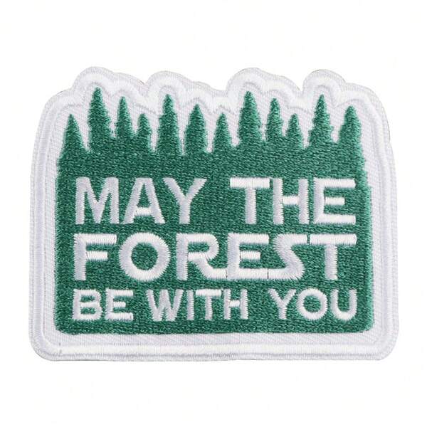1 miếng vá thêu hình "Forest With You" để trang trí quần áo, mũ, áo khoác.