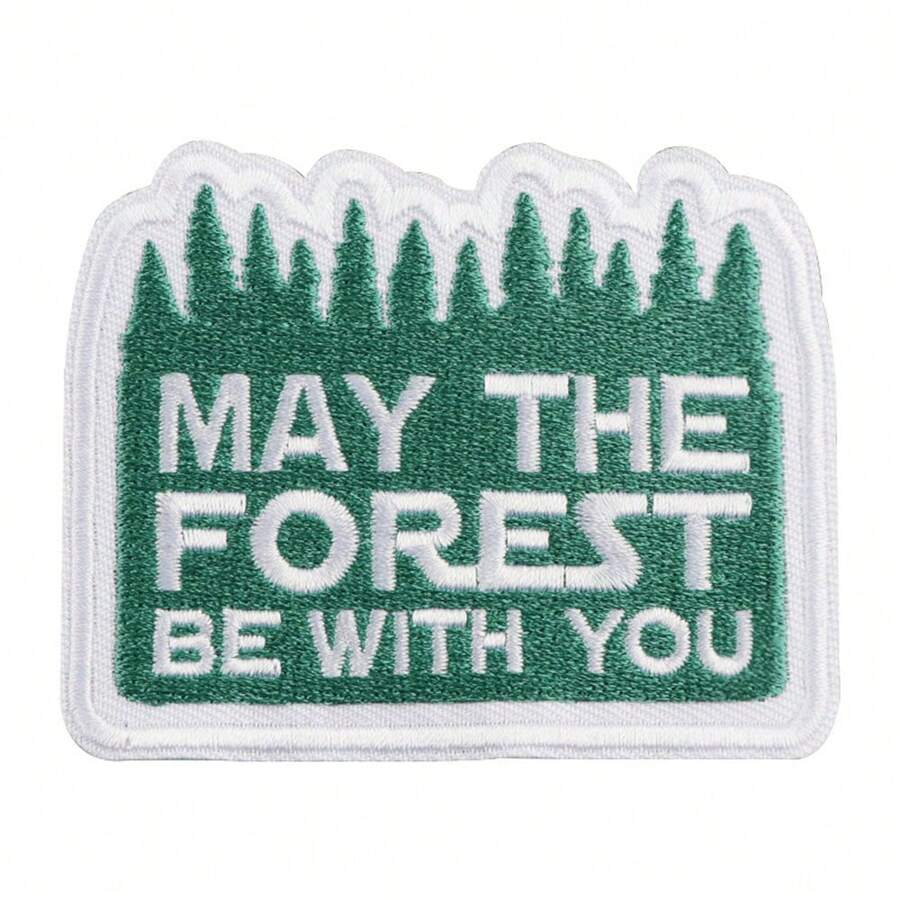 1pc "With You In The Forest" Embroidered Pattern Clothing Hat Jacket Decorative Patch