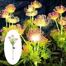 1件裝太陽能蜘蛛百合花園燈，三色LED花朵插地燈，太陽能供電設計，戶外景觀燈飾，適用於露台、小徑、後院、草坪、花園、水岸裝飾，節日派對裝飾，園藝禮物 - 多色 - 查看 10