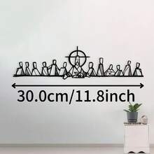 1 pieza Arte de pared metálico de la Última Cena de Jesús - Decoración del hogar cristiana religiosa, diseño minimalista de silueta negra, perfecto para la sala de estar, decoración de pared interior, regalo ideal para cumpleaños, bodas, fiestas y talla grande, decoración de pared inspiradora - A - Ver 2