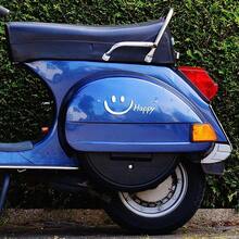 Happy Smiling Face Motorcycle Stickers Front Cowl Fuel Tank Fender Helmet Vinyl Decals Scratch Covering Decoration Stickers - 反射式雷射 - 查看 2