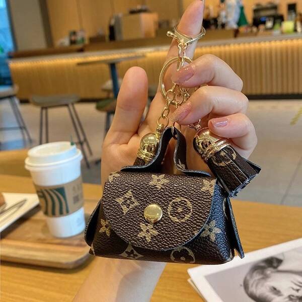 Cute Mini Leather Packet Coin Purse Earphone Bag Storage Bag Presbyopic Pendant Key Card Case Key Case For Women