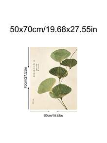 1 pieza Impresión de arte de hoja de loto Japandi, decoración Zen, arte botánico vintage de ginkgo, regalo de festival, adecuado para dormitorio, sala de estar, cocina, artes de pared, decoración de pared, decoración del hogar, decoración de la habitación, arte de pared en lienzo, pósteres, arte de pared con marco, marco opcional - 1 unidad - Ver 12