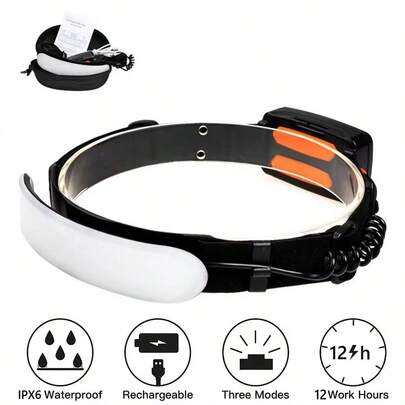 Đèn đội đầu LED dùng cho câu cá, đèn có thể điều chỉnh tiêu cự, chống nước, đèn cắm trại siêu sáng, mạnh mẽ, sạc USB, đèn làm việc độ sáng cao