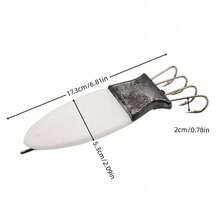 1 phụ kiện câu cá hình bạch tuộc - Móc câu cá cỡ lớn - Bạc - Xem 2