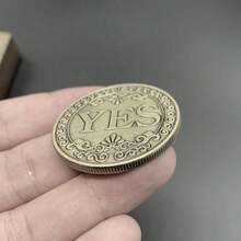 Yes Or No Lucky Coin, Decision Making Commemorative Coin, Double-Sided Badge, Collectible Gift, Gift, Halloween, Coin - Silver - View 4