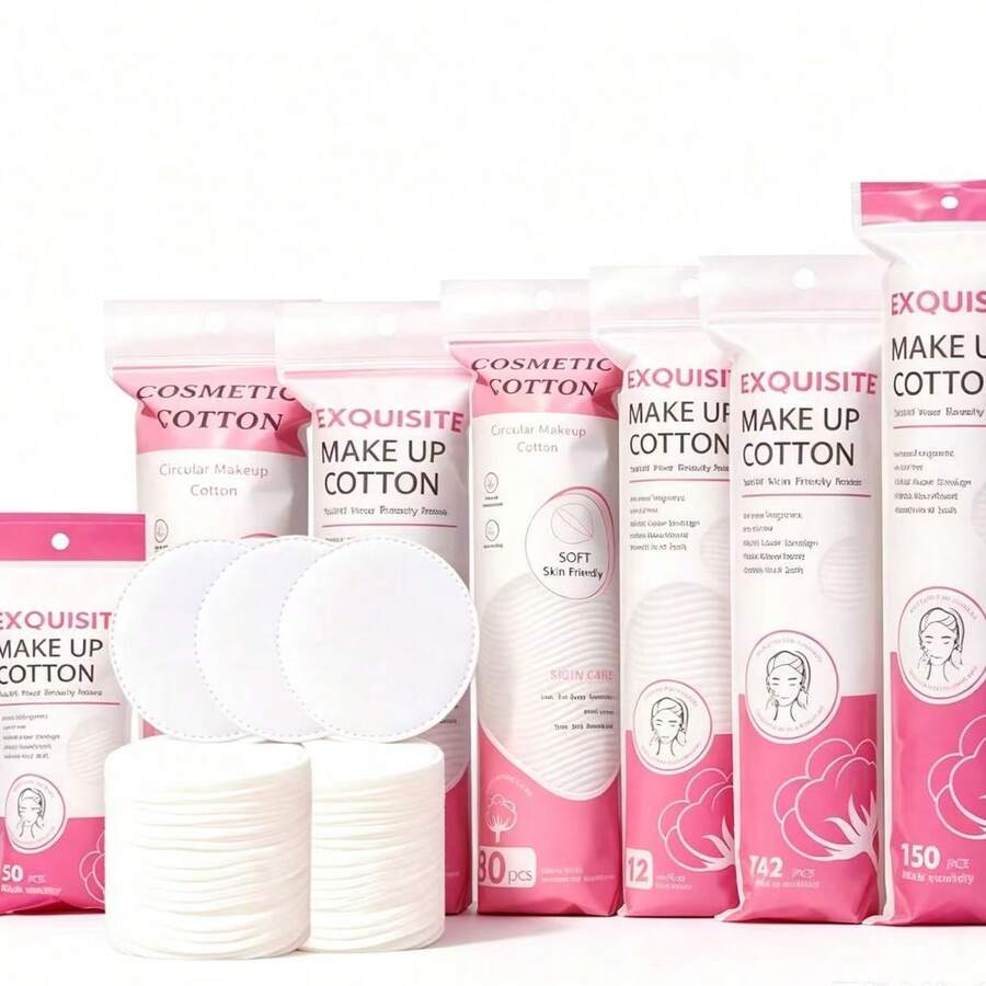 100 piezas/300 piezas/600 piezas Almohadillas desechables redondas para desmaquillaje, 6*6cm, para el cuidado del rostro, maquillaje, cuidado de la piel, uso doméstico o de viaje, cuidado de la piel, sala de estar, hogar, dormitorio, baño, artículos de viaje, boda, fiesta, cumpleaños, regalo para hombres, mamá, papá, amigos, Año Nuevo, accesorios, regalo divertido, empaque exterior aleatorio - Blanco - Ver 1