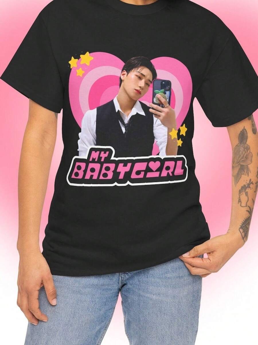 Unisex T-Shirt Made Of Pure Cotton, AteezSanTwitterShirtAteezSanMirrorSelfieY2kBaby-GirlBootlegMerchandiseShirtGiftIdeasforAtiny,BirthdayGift&ConcertMerch, SummerT-Shirt,Blouse,BasicTops,Tops,T-Shirt,CreativeDesign,OutdoorPlay,CoolStyle,FunDesign,GreatForOutdoorPlay,CreativeDesign,OutdoorPlay,CoolStyle,FunDesign,GreatForOutdoorPlay - Black - View 1