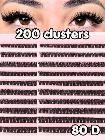 10 Pairs 80D Segmented False Eyelashes, European And American Style, Natural Biracial Makeup Effect, D-Curl, 200 Clusters, 10-16mm Mixed Length, Create Lively Big Eyes. Skin-Friendly & Reusable Material, Beginner-Friendly, DIY Saves Makeup Time, Suitable For Daily Commute, Dates, Outings, Great Gift For Girlfriends And Holidays.