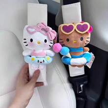 Miếng đệm vai dây an toàn ô tô họa tiết mèo hoạt hình, đệm dây an toàn thiết kế hình động vật dễ thương - Nhiều màu - Xem 1