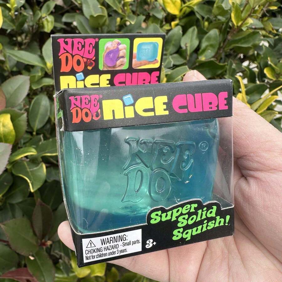 Juguete Squishy viral, juguete de descompresión suave de TPR en forma de bloque de hielo, juguete portátil antiestrés sensorial para niños y adultos - Celeste - Ver 1