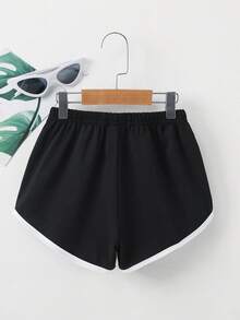 1 Set Teenage Girls' Round Neck Short Sleeve T-Shirt And Shorts Set, Printed Text Graphic Short Tee And Shorts Set, Comfortable Minimalist Design, Suitable For Spring And Summer - Multicolor - View 8