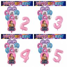 Globos decorativos con números para fiesta de cumpleaños de niña, fiesta de bautizo de bebé, suministros, regalos y juguetes - Juego de globos - Ver 1