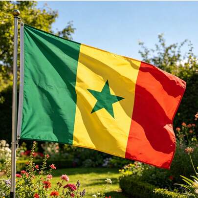 1 pieza Bandera Nacional de Senegal, Tamaño 4, 90*150cm