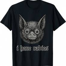 I Have Rabies Bat Vintage T-Shirt - Black - View 1