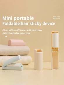Bộ 4 dụng cụ loại bỏ xơ vải mini có thể gập lại, xoay 180°, có nắp đậy chống bụi, độ bám dính cao, dùng trong gia đình, du lịch, văn phòng, làm sạch quần áo, lựa chọn quà tặng [Giấy loại bỏ xơ vải - Giấy thay thế loại bỏ xơ vải] - Bộ - Xem 4