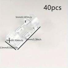 40/100pcs Self-Adhesive Cable Clips, Transparent Cable Organizers For Power Cord Management, Plastic Cable Management Clips, Suitable For Walls And Under Desks - / - View 12