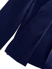 Chaqueta de blazer ajustada de manga larga y sexy para mujer, conjunto verde, chaqueta de traje para mujer, blazer verde para mujer, blusas sociales, ropa de oficina para mujer, ropa de negocios profesional, abrigo de invierno para mujer verde - Azul marino - Ver 6
