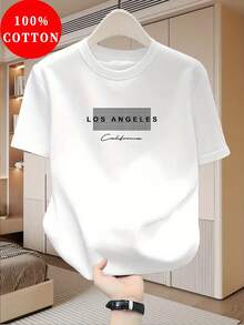 Men's T-Shirt For Spring And Summer - 白色 - 查看 1