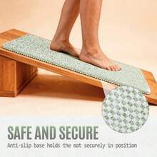 Shower Mats For Showers Anti Slip For Elderly, 32'' X 24'' Non Slip Bath Mat For Inside Shower, Bath Tub Mats For Bathroom Non Slip For Shower, PVC Loofah Bathroom Mats - Mint Green - View 5