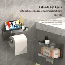 Caja y estante para pañuelos - Gris - Ver 5