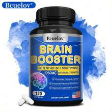Bcuelov Brain Booster Supplement, Rich In Multivitamins And Minerals, Support Brain Health & Focus, Memory Support - 120 Capsules - 1 Bottle - View 7