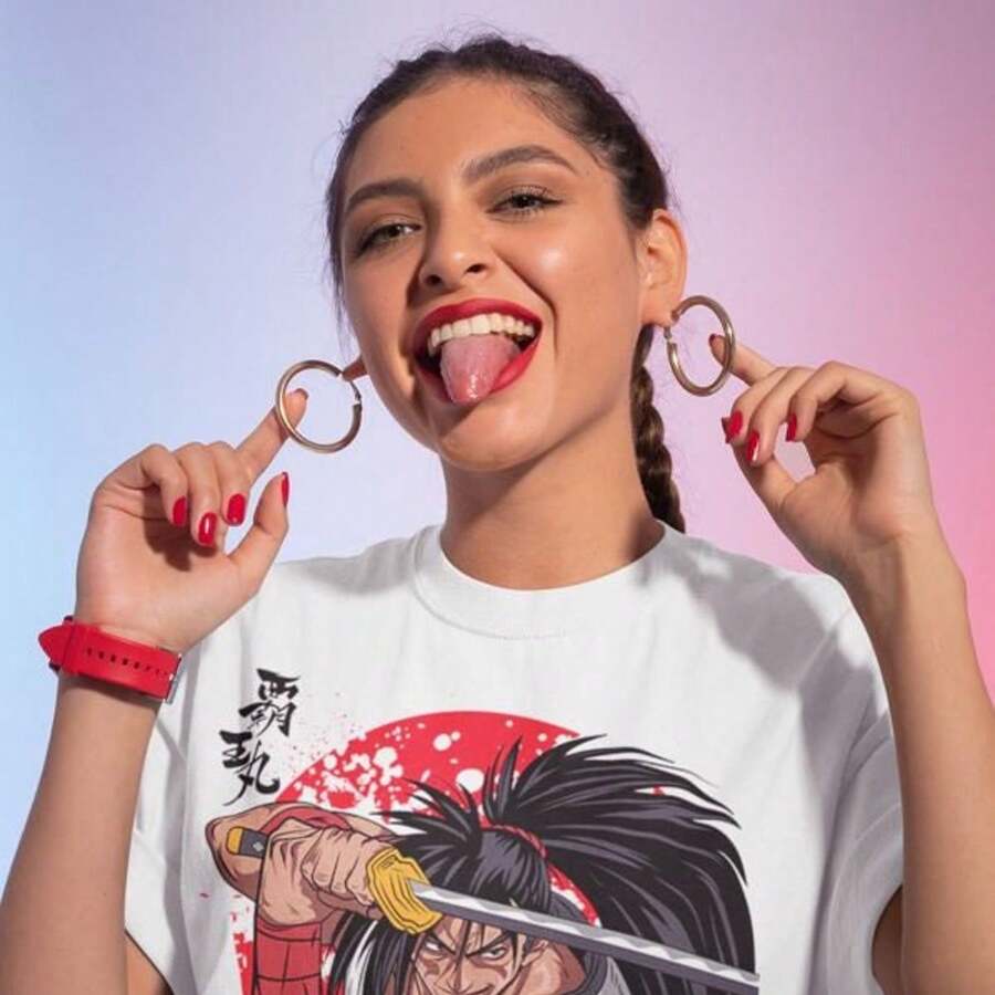 Camiseta unisex Samurai Spirits PR1emium de 220 g, de algodón puro y manga corta. Tejido grueso, resistente a las arrugas y que no se deforma fácilmente. Estilo sencillo y versátil, ligero y transpirable, perfecto para ir al trabajo, viajar, acampar, ir de compras y para el tiempo libre. - Blanco - Ver 1